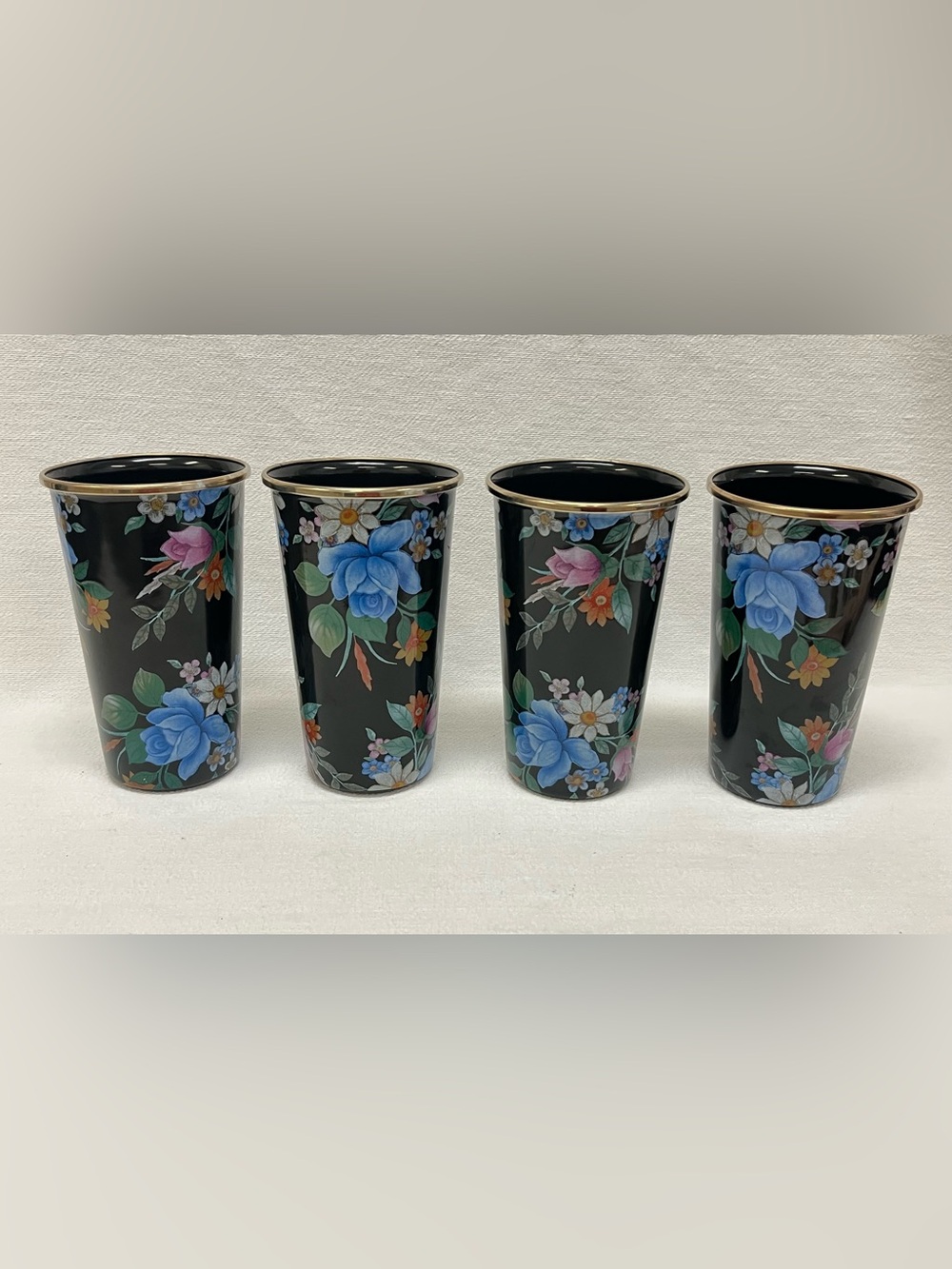 Mackenzie Childs Black Market 20 oz Tumblers - 4
